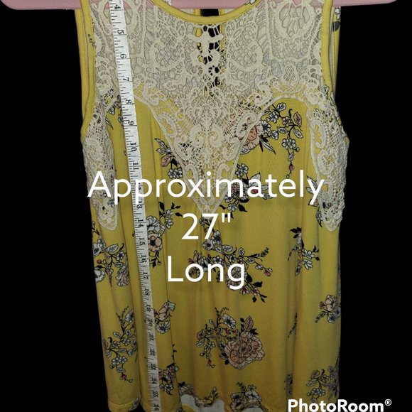 Maurices Sleeveless Yellow Top Women's Size M - Picture 3 of 5